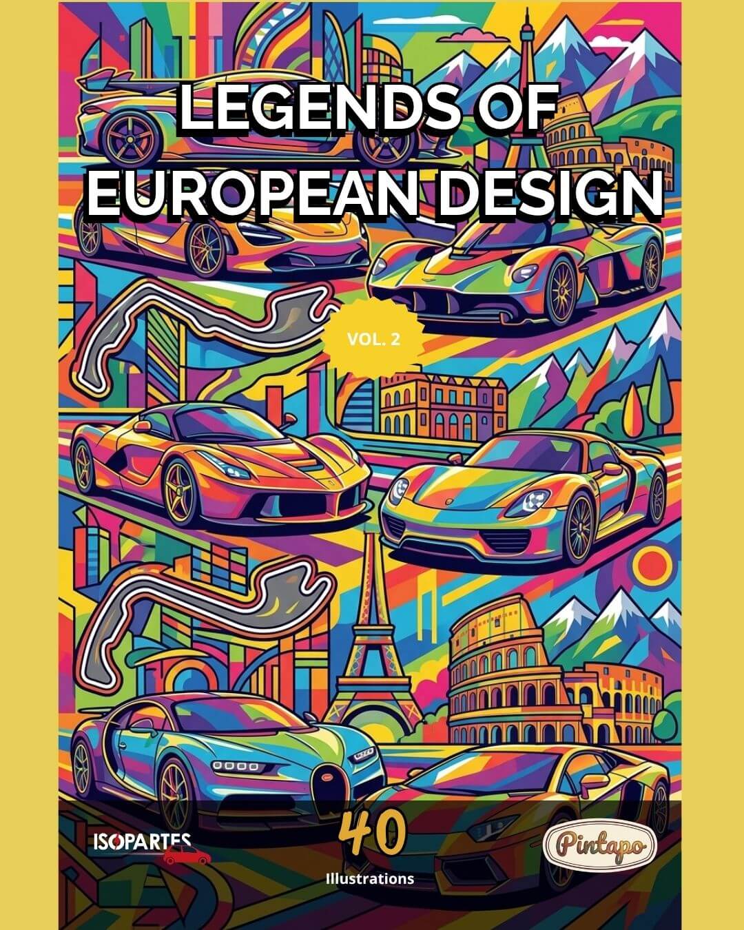 🚗 Digital book, Legends of European Design 🏎️ PDF, (40 illustrations) (English)
